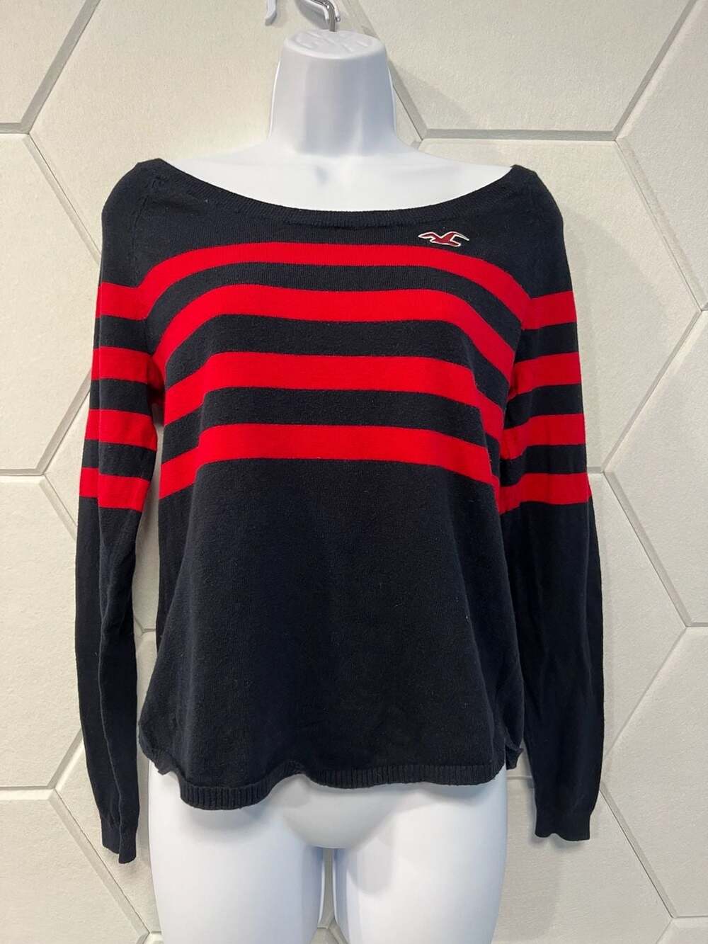 Hollister California Striped Long Sleeve Sweater Size Small